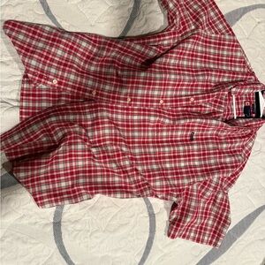 Chaps Red and White Plaid Shirt